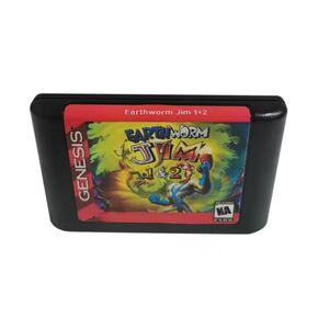 2 in 1 Earthworm Jim 1 16 Bit MD Game Card For Sega Mega Drive For and for Original Console