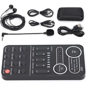 Tbest D Card Seto Sound Carde Sound Carde Ce Cere Broadcast Sound CardSound Card Mixer,Sound Card Set e Phone and Cuter Universal Ligent Noise Reduction e Ce CerK9 (K9)