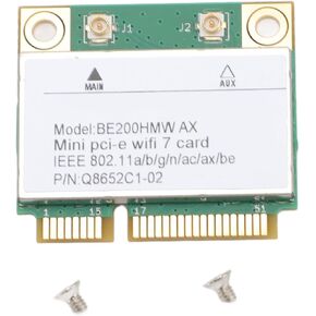 Mini PCI E 7 Card, 8774Mbps 2 Band 2.4G 5G Gigabit Network Card Mini PCIE Interface Adapter with Bluetooth 5.4 BE200HMW for PC (with Antenna) in Kuwait