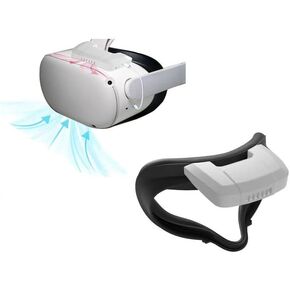 Cooling Fan for VR Oculus Quest 2, Comfortable Leather Face Cover VR Cooler Fan, Active Air Circulation Ventilation to Relieve Lens Fogging