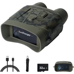 5K Night Vision Goggles for Adults | 60MP Photos | 10X Zoom | Lightweight 300g | 850nm IR | 300M Range | for Hunting, Wildlife Watching, Camping | Thermal Vision