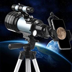 Telescope Telescope Adult telescopes for Astronomy,70mm Refractor Telescope with Tripod & Finder Scope,Low Light HD,with Smartphone Adapter and Moon Filter Double The Comfort