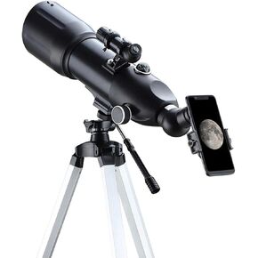 Telescope Convenient, Telescope 80mm Astronomical Refractor Telescope with Adjustable Tripod && Finder Scope Portable Travel Telescope for Adults Telescope