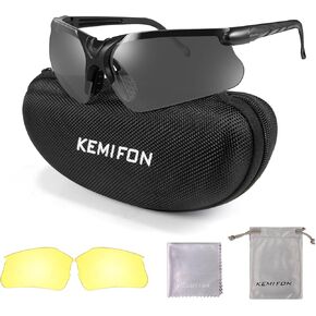 KEMIFON Shooting Safety Glasses Anti Fog Shooting Gun Range Eye Protection Tactical Eyewear for Men and Women with Clear and Grey Interchangeable Lenses in Kuwait