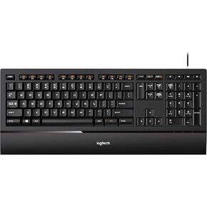 Logitech Illuminated Ultrathin Keyboard K740 with Laser-Etched Backlit Keyboard and Soft-Touch Palm Rest - Black