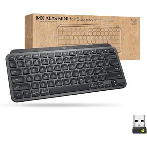 Logitech MX Keys Mini Wireless Illuminated Keyboard for Business, Compact, Logi Bolt Technology, Backlit, Rechargeable, Globally Certified, Windows/Mac/Chrome/Linux - Graphite