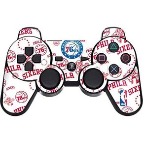 Skinit Decal Gaming Skin for PS3 Dual Shock Wireless Controller - Officially Licensed NBA Philadelphia 76ers Blast Design
