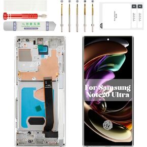 OLED for Samsung Note 20 Ultra Screen 4G لـ Samsung Galaxy Note 20 Ultra 5G LCD شاشة الاستبدال الشاشة لمسة لـ Samsung Note 20 Ultra Digitizer مع إطار أسود (مع وظيفة بصمة الإصبع) in Kuwait