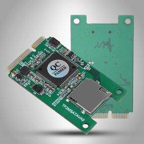 Mini PCIE MSATA SSD Adapter Converter for & Supports Up to 32GB TF Cards Suitable for Laptop&Embedded Computer Green 51MM*31MM