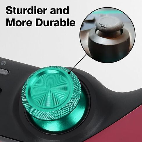 TOMSIN Metal Buttons Replacement Kit for PS5 Controller – Aluminum Thumbsticks & O X Square Triangle & Dpad Buttons Accessories Compatible with PlayStation 5 DS Controller (Green) in Kuwait