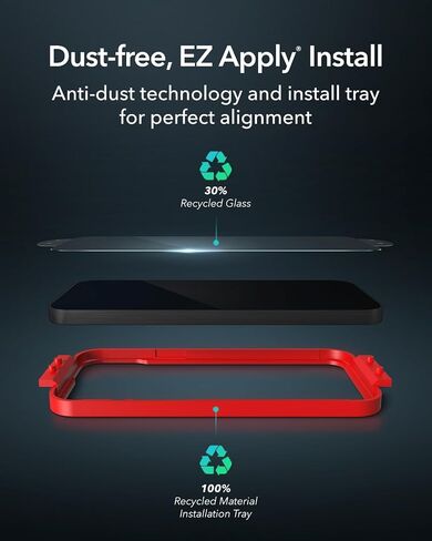 ZAGG InvisibleShield Glass XTR3 iPhone 16/15 Screen Protector - Blue-Light Filtration, 10X Stronger, Scratch & Smudge-Resistant Surface, Edge-to-Edge Protection, Install Tray Included in Saudi Arabia