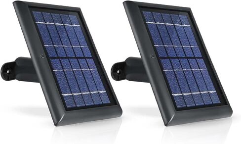 Wasserstein 2W 6V Solar Panel with 13.1ft/4m Cable Compatible with Arlo Ultra/Ultra 2, Arlo Pro 3/Pro 4, & Arlo Floodlight ONLY (White, 2-Pack) - Camera Not Included in Saudi Arabia