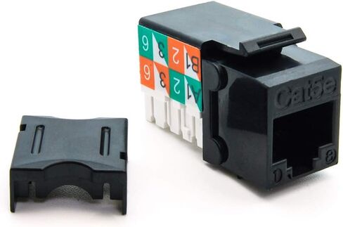 InstallerParts Cat.5e Rj45 110 Type Keystone Jack ، 90 درجة ، 50 حزمة ، العاج in Saudi Arabia