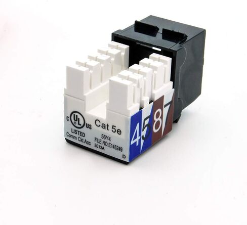 InstallerParts Cat.5e Rj45 110 Type Keystone Jack ، 90 درجة ، 50 حزمة ، العاج in Saudi Arabia
