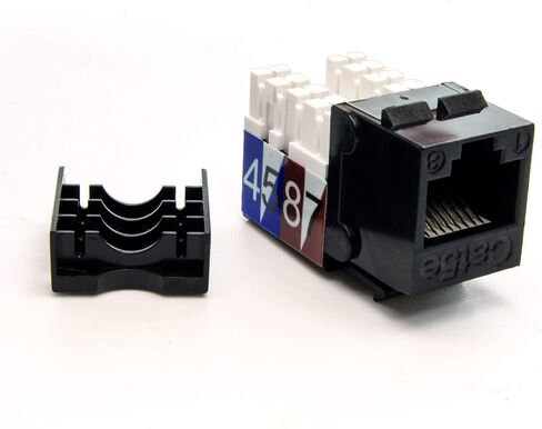InstallerParts Cat.5e Rj45 110 Type Keystone Jack ، 90 درجة ، 50 حزمة ، العاج in Saudi Arabia