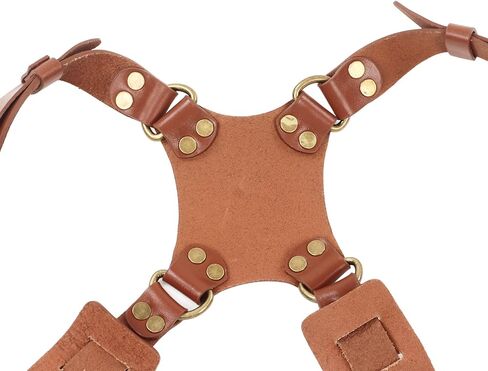Camera Strap, Leather Dual Camera Harness, Camera Shoulder Strap for 2 Cameras, Adjustable Double Camera Harness in Saudi Arabia