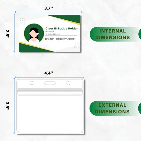 حامل شارة هوية شفاف عمودي، 6 قطع حامل بطاقة اسم مقاوم للماء مع قابل للإغلاق للحبل المنفصل، حامل شارة اسم بلاستيكية للممرضات والمكتب والمدرسة in Kuwait