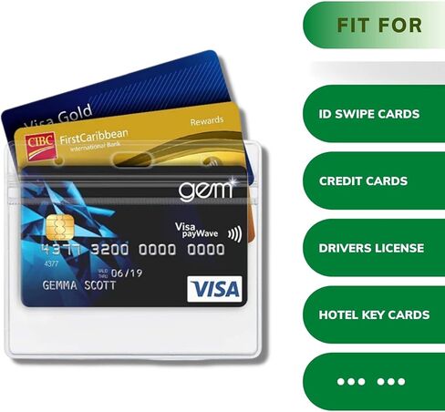 حامل شارة هوية شفاف عمودي، 6 قطع حامل بطاقة اسم مقاوم للماء مع قابل للإغلاق للحبل المنفصل، حامل شارة اسم بلاستيكية للممرضات والمكتب والمدرسة in Kuwait