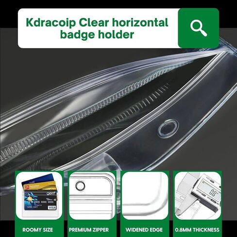 حامل شارة هوية شفاف عمودي، 6 قطع حامل بطاقة اسم مقاوم للماء مع قابل للإغلاق للحبل المنفصل، حامل شارة اسم بلاستيكية للممرضات والمكتب والمدرسة in Kuwait