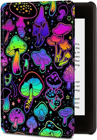 Case for Kindle Paperwhite 11th Generation 6.8", Durable PU Leather Cover with Auto Wake/Sleep Cover for Kindle Paperwhite 11th Generation and Signature Edition 2021 Released, Trippy Mushroom in Saudi Arabia
