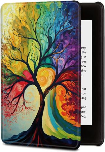 Case for Kindle Paperwhite 11th Generation 6.8", Durable PU Leather Cover with Auto Wake/Sleep Cover for Kindle Paperwhite 11th Generation and Signature Edition 2021 Released, Trippy Mushroom in Saudi Arabia