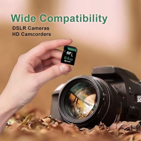 Synergy Digital 64 جيجابايت ، بطاقة ذاكرة SDXC UHS -I ، متوافقة مع Nikon D80 Digital Camera - Class 10 ، U1 ، 100MB/S ، 300 Series in Kuwait