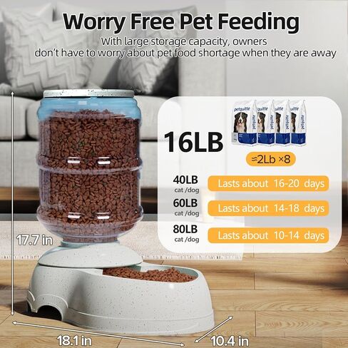Kenond 3 Gallon Large Dog Water Dispenser, Automatic Gravity Water Bowl in Kuwait
