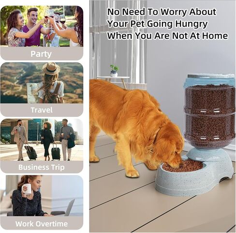 Kenond 3 Gallon Large Dog Water Dispenser, Automatic Gravity Water Bowl in Kuwait