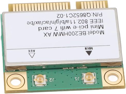 بطاقة Mini PCI E 7 ، 8774Mbps 2 Band 2.4g 5G Gigabit Card Card Mini PCIe Adapter مع Bluetooth 5.4 BE200HMW للكمبيوتر الشخصي (مع هوائي) in Kuwait