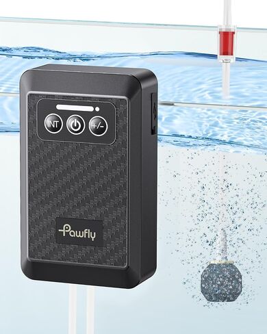 Pawfly Aquarium Lithium Battery Powered Air Pump USB Rechargeable Oxygen Pump for 5-20 Gallon Fish Tanks 25 GPH Portable Live Bait Aerator Pump for Outdoor Fishing and Fish Transportation in Kuwait