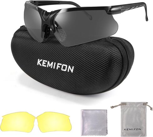 KEMIFON Shooting Safety Glasses Anti Fog Shooting Gun Range Eye Protection Tactical Eyewear for Men and Women with Clear and Grey Interchangeable Lenses in Kuwait