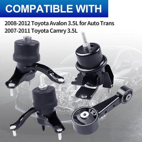 Engine Motor Mounts Set - Compatible with Toyota Camry 1992 1993 1994 1995 1996 L4 2.2L, Automatic Transmission, Replace# A6277 A6253 A4233 A6256, Set of 4 in Saudi Arabia