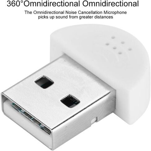 Keenso Super Mini USB 2.0 Microphone for Portabledesktop PCs: High Loyalty Sound for Skype/, Noise Reduction and Omnidirectional Truck (Black) in Kuwait