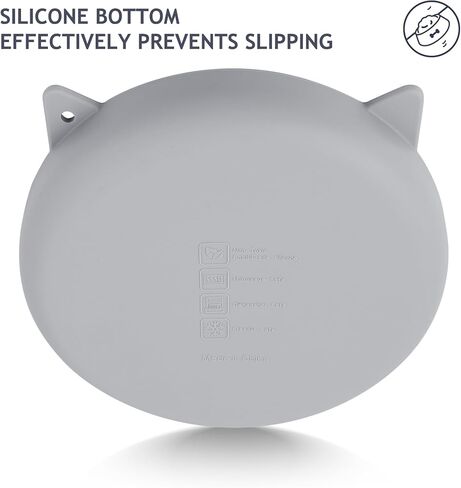 Coomazy Silicone Slow Feeder Cat Bowl 2 Pcs, Cat Food Bowls for Small Breed, Slow Down Pet Eating Speed for Prevent Choking Promote Digestion, Green/Pink in Kuwait