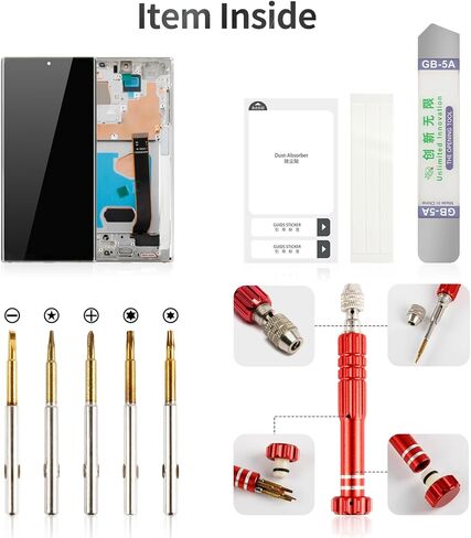 OLED for Samsung Note 20 Ultra Screen 4G لـ Samsung Galaxy Note 20 Ultra 5G LCD شاشة الاستبدال الشاشة لمسة لـ Samsung Note 20 Ultra Digitizer مع إطار أسود (مع وظيفة بصمة الإصبع) in Kuwait