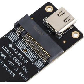Keenso to USB Adapter Strong Heat Dissipation Multifunctional Plug and Play M.2 Bkey Hard Drive SSD to USB3.2 Type C 10G Adapter Card for Anytime Transfer Mobile Hard Drive Card
