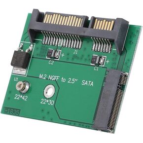 Keenso 2.5inch NGFF to 2.5inch Riser Card M2 NGFF Adapter for Data Transfer Support 2242 SSD Plug and Play Material: ABS