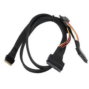 SFF‑8654 8I to 2xSFF‑8639 NVME U.2 Cable Adapter 24Gbps, Easy Installation for Seamless ConnectivityMainboard SSD Cable