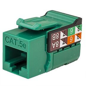 CAT5E RJ45 Keystone Jack ، V -Max Series - Green Color - (50 Pack)