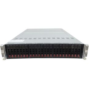 Supermicro 2U SYS-2028TP-HC1TR, 8X Xeon E5-2697 V4 2.3GHz 18-Core CPU, 512GB Memory, 8X 960GB SSD, 10GbE RJ45, Rails (Renewed)