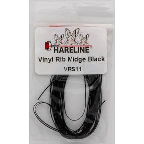 Hareline Vinyl Rib Midge Black