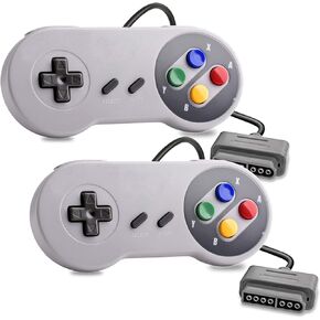 YYU Upgraded 2-Pack Replacement Controller Super Controllers, Game Controller Gamepad for SNES Super Entertainment System