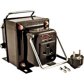 Simran THG-1000T Step Up & Down Voltage Transformer Converter for 110V & 220v/240V, 1000W, Black