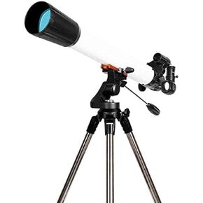 Telescope Astronomical Telescope Achromat Eyepiece, Refraction Telescope with Adjustable Aluminum Tripod, Telescope for Amateur Beginners Double The Comfort