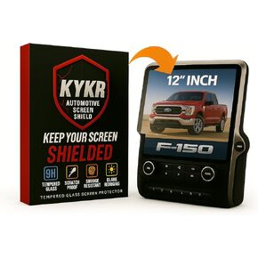 Tempered Glass Screen Protector for 2022, 2023, 2024 Ford F-150, SYNC4 12 Inches Screen, 9H Hardened, Anti-Glare, Anti-Scratch Glass, Easy to Apply, Water-Resistant Car Accessories, Gloss