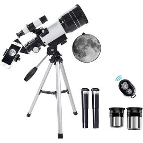 Telescope Astronomy Telescope for s Adults Beginners,70mm Aperture Astronomical Telescope Refractor Tripod Finder for Camping and Stargazing to Observe Moon and Planet in The Wild, Telescope