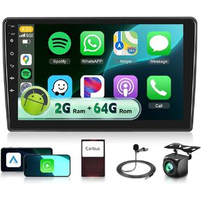 2G+64G سيارة ستيريو لشيفروليه بويك GMC Sierra Yukon Chevy Silverado Tahoe مع FM/RDS DSP CarPlay/Android Auto Android 13 ، 10 "شاشة تعمل باللمس مع GPS WiFi Bluetooth Camera