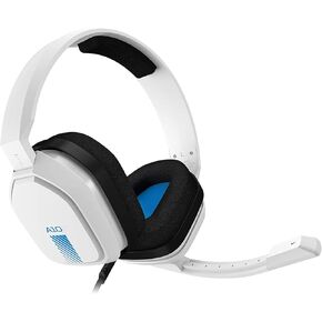 ASTRO Gaming A10 Wired Gaming Headset, Damage Resistant, Astro Audio, Dolby Atmos, 3.5mm Audio Jack, Xbox Series X|S, Xbox One, PS5, PS4, Switch, PC, Mac, Mobile - White/Blue
