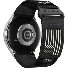 20mm Quick Release Watch Band for Samsung Galaxy Watch 7 6 5 4 FE Band 44mm 40mm/Watch 6 4 Classic 47mm 43mm 42mm 46mm/5 Pro 45mm/3 41mm/Active 2 Men,Fabric Nylon Strap for Garmin Vivoactive 5 3/Venu