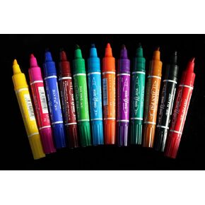 Marking Pen, 12 Colors Double Head Permanent Waterproof, Fly Tying Marking Pen Set, Fly Fishing Drawing Tools Kits, 12 Pcs